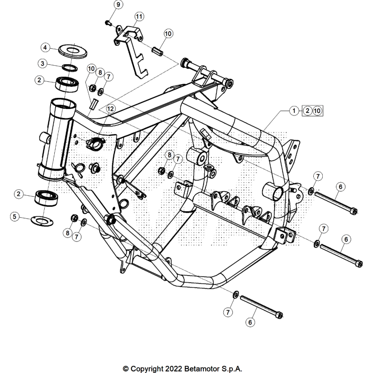 VUE ECLATEE CHASSIS BETA 50 RR RED SPORT 2026